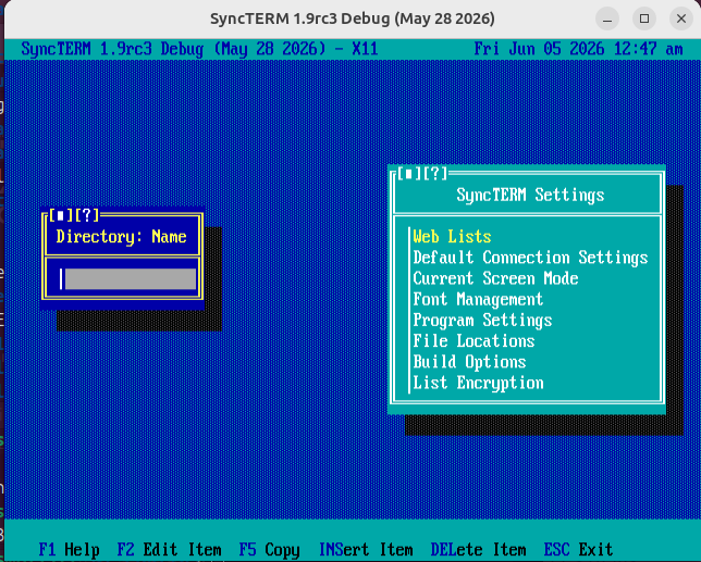 Run Syncterm